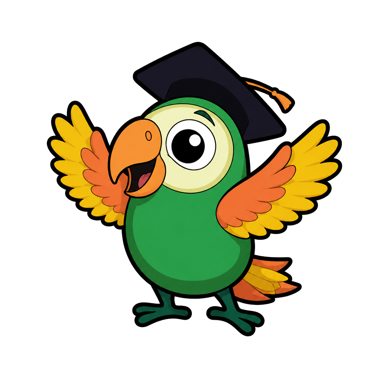 Percy the reading parrot welcoming you